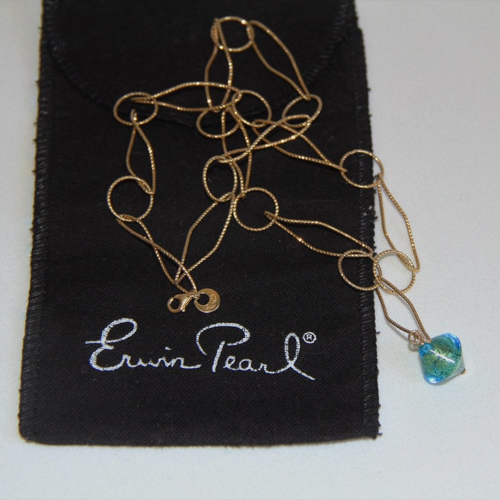Erwin Pearl Gold Over Sterling Dichroic Necklace